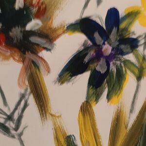 Watercolor painting 9x12 inches  "YellowFlowers"